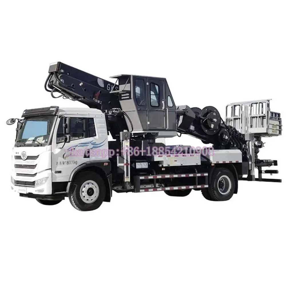 China factory 45m Aerial work vehicle  Aerial working platform with telescopic boom Aerial platform truck for sale