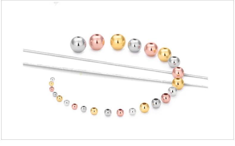 Wholesale 2.4mm solid metal jewelry findings earring bracelet necklace round copper beads raw brass spacer beads