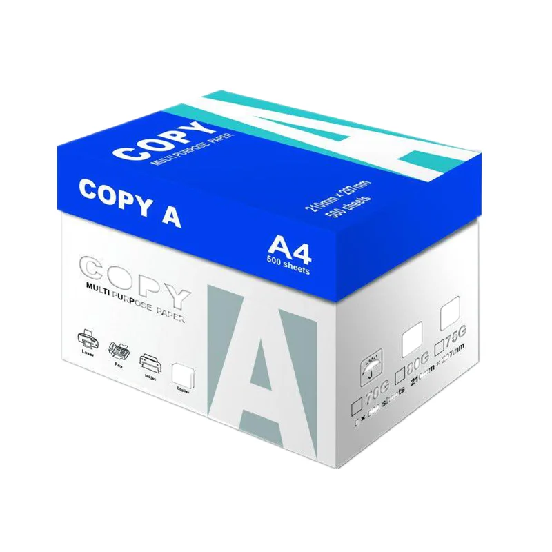 New custom high quality a4 paper copy paper 70gsm 80gsm for office work