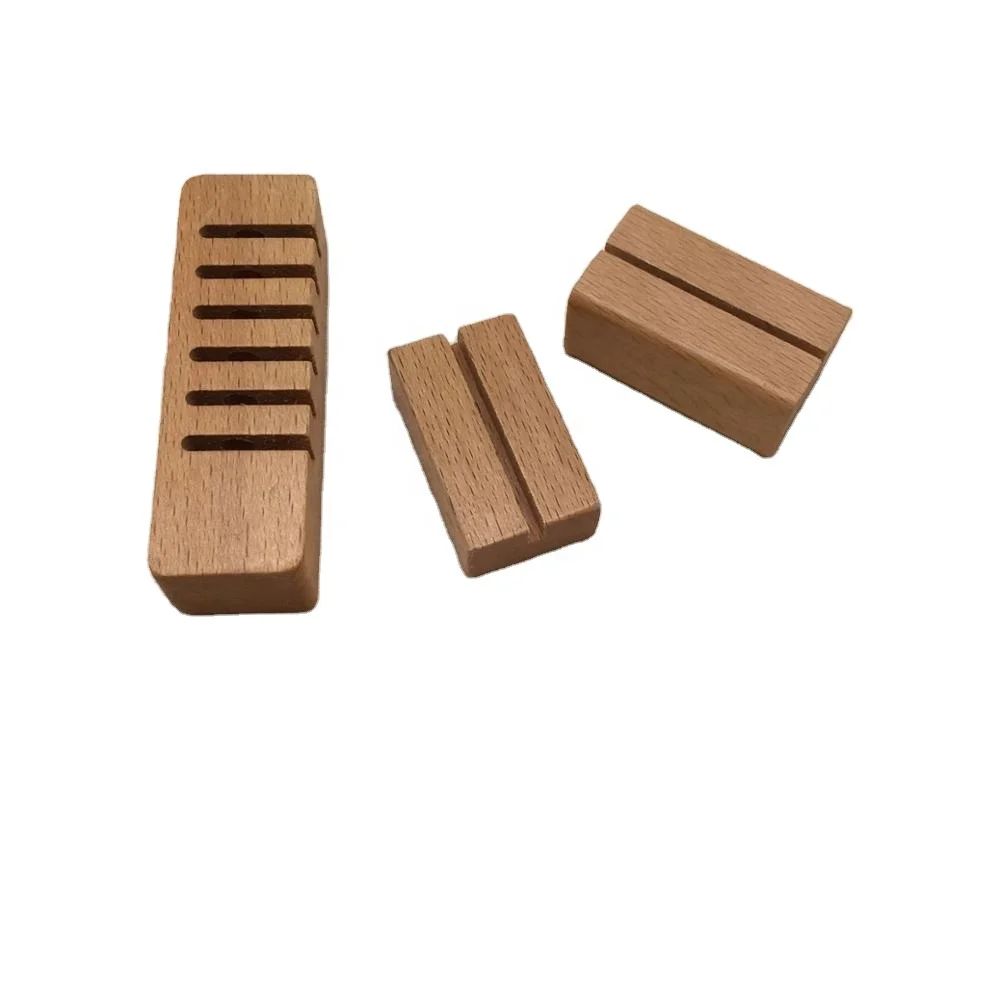 customized Wooden Card Base Desk Business Card Display Stand Wooden Card Holder wood product