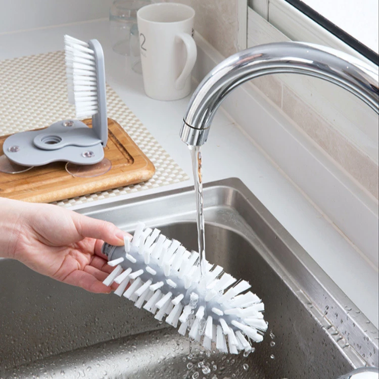 Factory Direct Glass Cup Cleaning Suction Wall Lazy Cup Brush Cleaning For Water Teacup Sink Wine Cup Cleaning Brushes