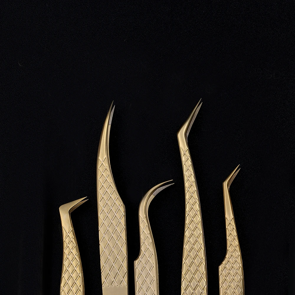 Eyelashes Tweezers Stainless Steel Custom Logo Wholesale Reasonable Price Tweezer Set Lash Tools Luxury White With Silver Color