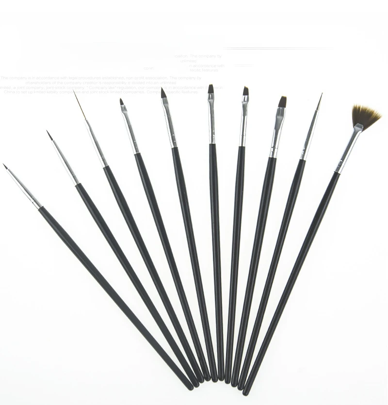 High Quality Personalized White Handle Artist Oil And Acrylic Art Paint Brush Set with wood long handle