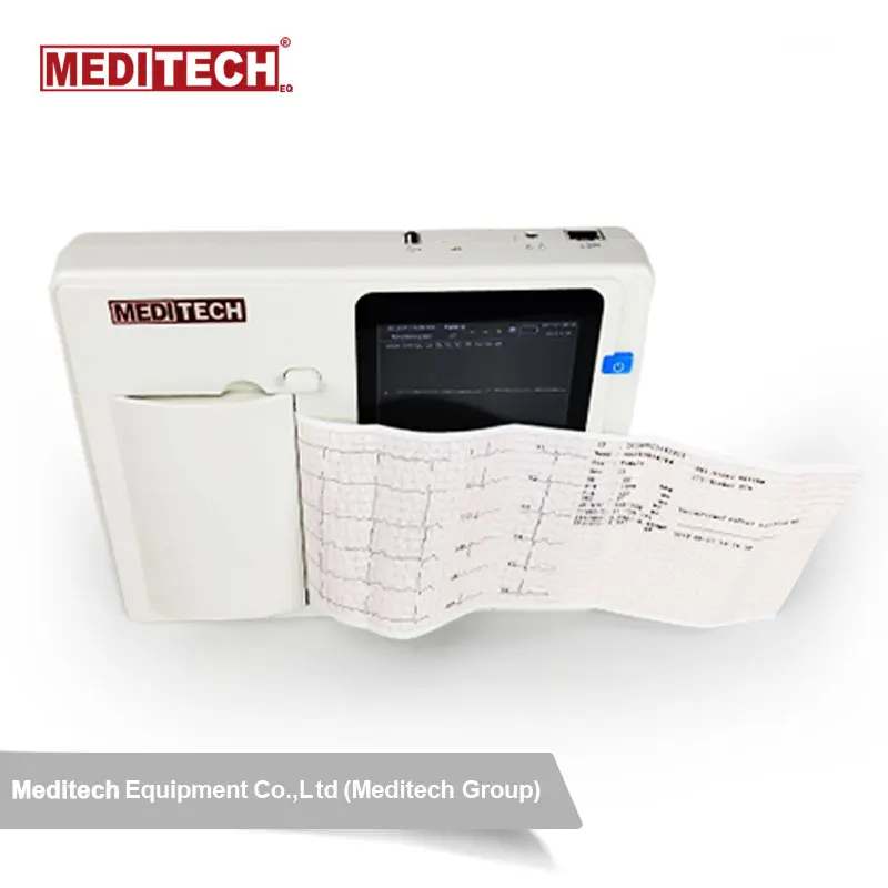 EKG6A Portable ECG Keyboard: Touch Display Screen, Thermal Printer, Data Transfer, 1000 Record Storage