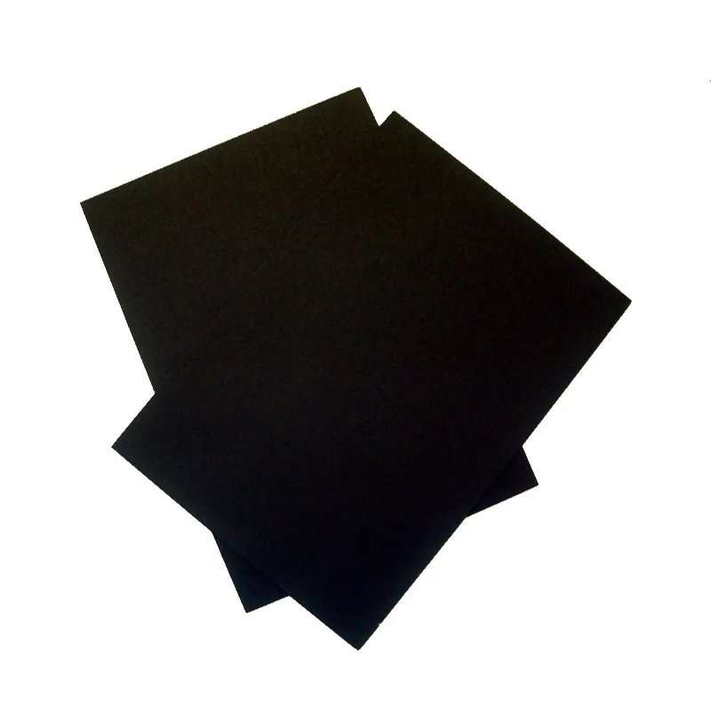Mixed pulp high stiff paper black Card / One Side matte black cardboard