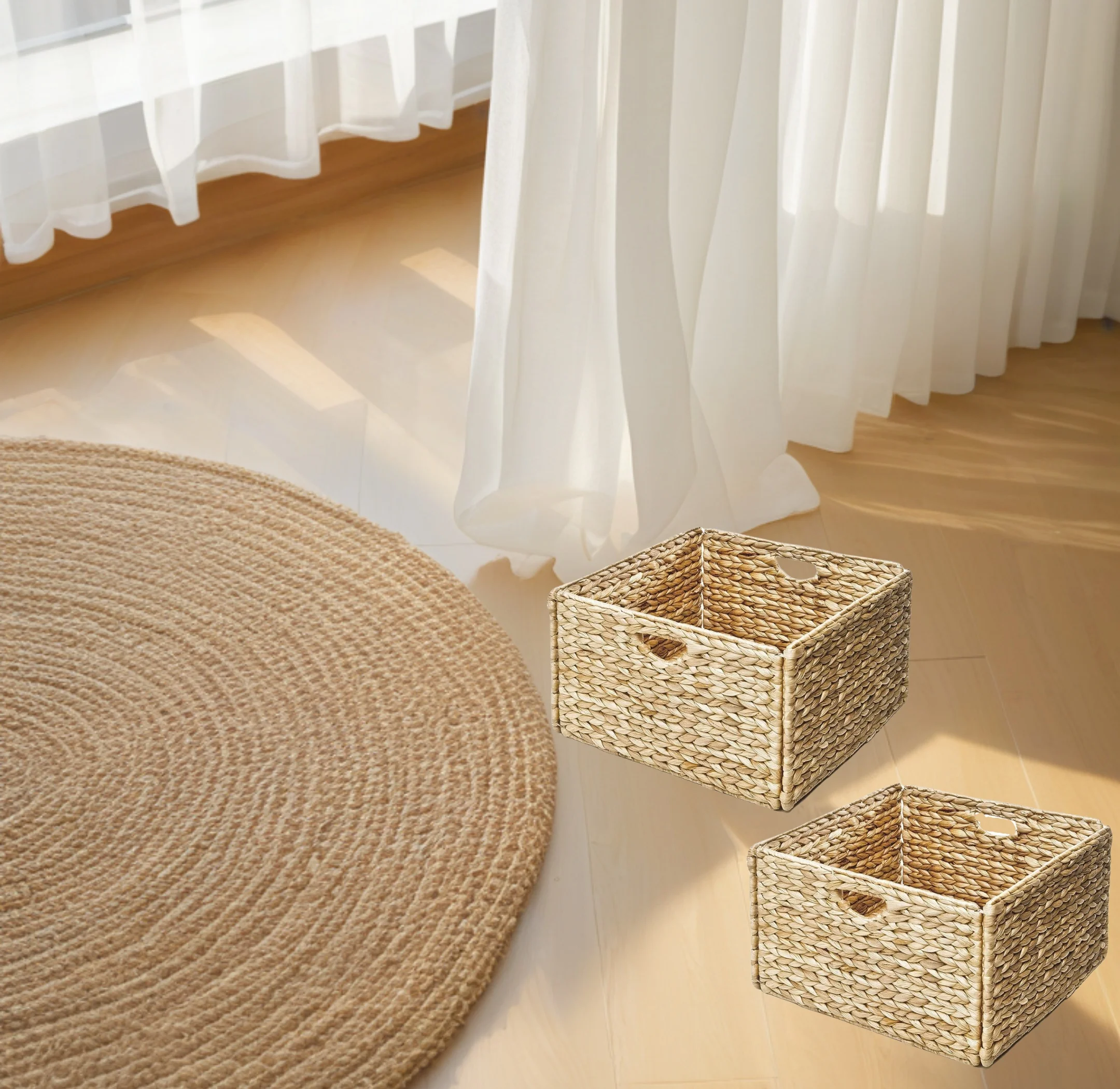 Advanced Handicraft basket wooden weave portable basket weaving frames water hyacinth basket weave cloth