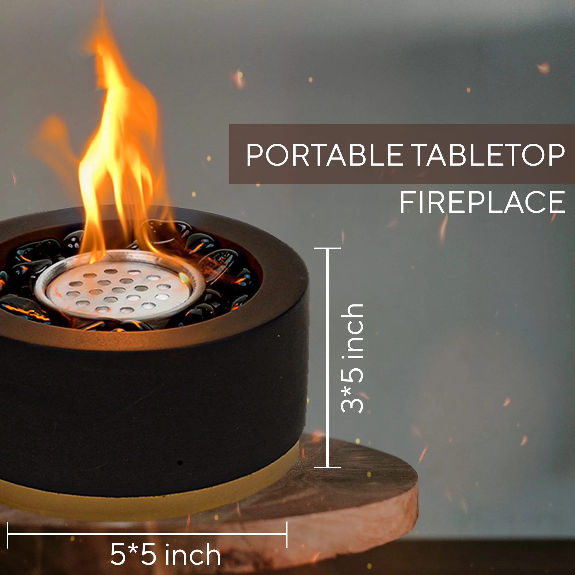 Smores Maker Indoor Mini Tabletop Fireplace Portable Small Firepit Smores Maker Table Top Fire Pit