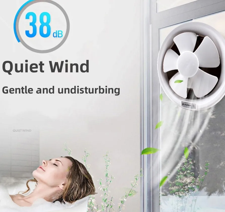 Round ventilating fan AS back cover round ventilation fan Pull cord switch control 6 inch kitchen window mounted  exhaust fan