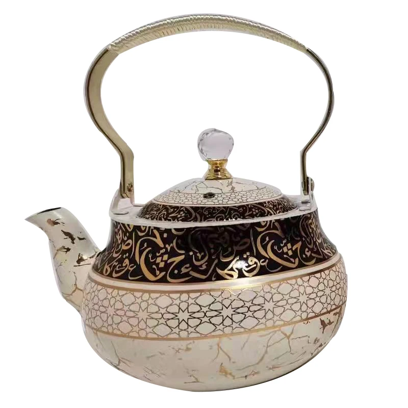 2l Teapot white Pot  for Loose Tea Stainless Steel arabic coffee  Pot Strainer Office Hot Water