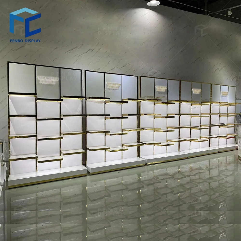 Современная настенная витрина из МДФ