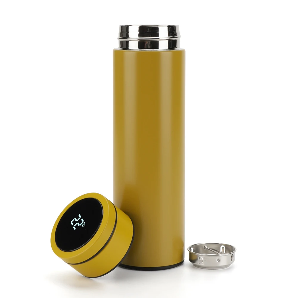 Tea Infuser Bottle Smart Sports thermos  LED Temperature Display Double Wall Vacuum Insulated Water Bottle Batteryreplace the