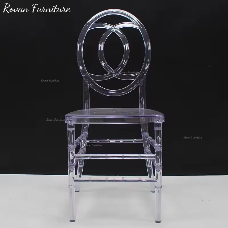 Wholesale price wedding chair fashion design back pattern resin chairs for sales
