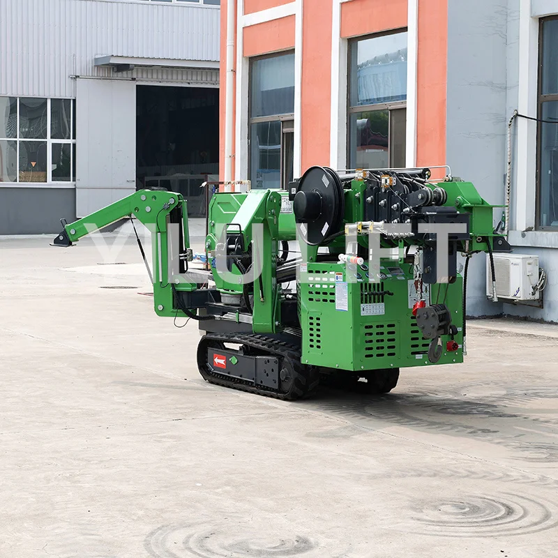 Small Spider Crane Crawler Diesel Spider Crane with Basket jib Flying