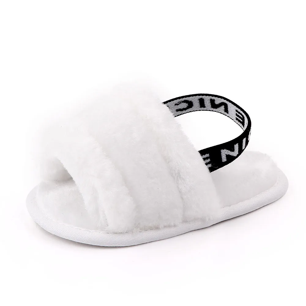 New Plush Soft Bottom Breathable 0-18 Months Elastic Band Sandals For Baby Girl