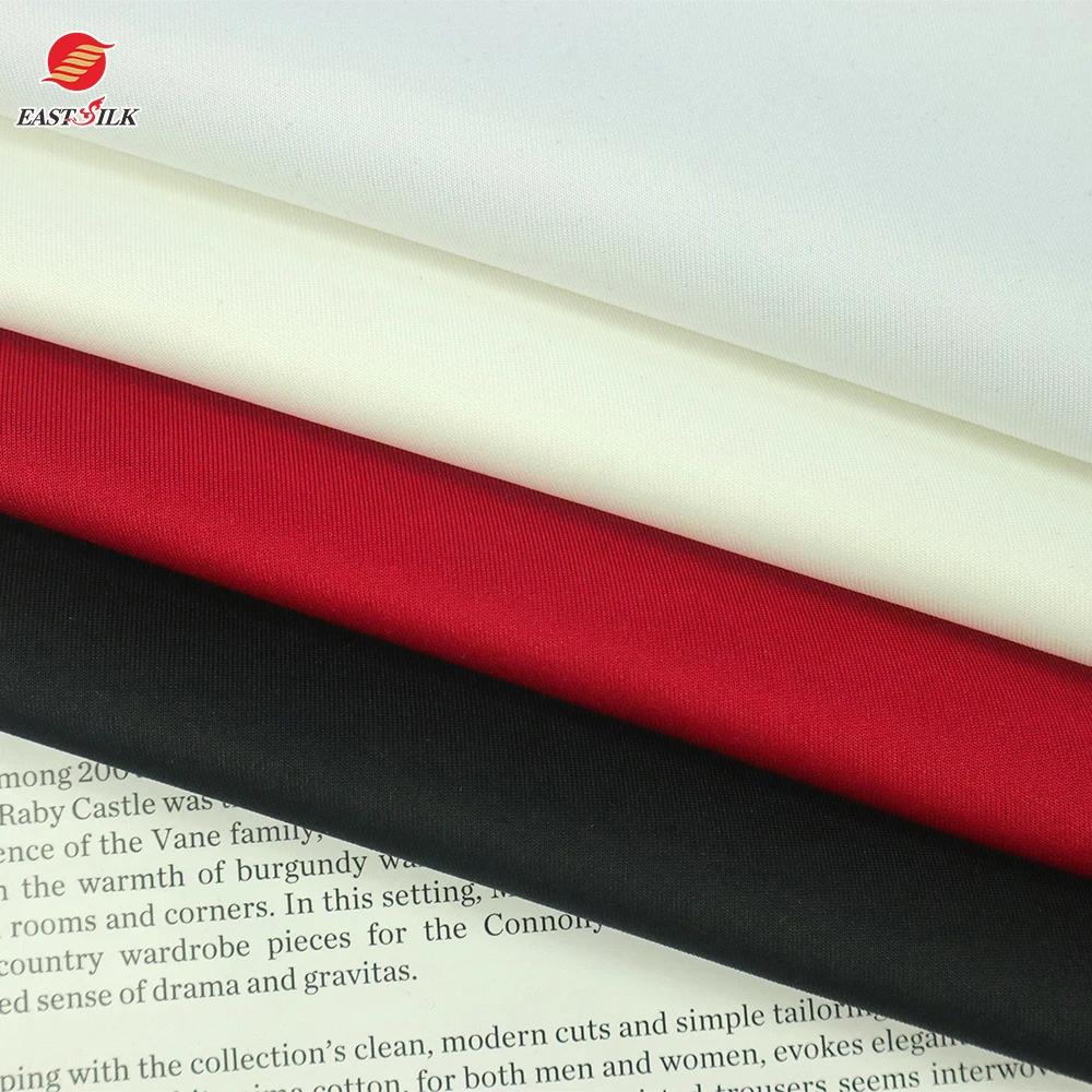 Fabric Manufacturer Double face thick plain dyed air layer stretch scuba knitting sportswear fabrics for clothing