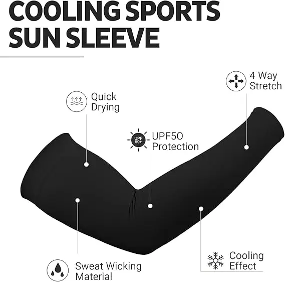 Elastic Outdoor Seamless Cycling Wear Ice Silk Fabric Cool Arm Sleeves Sleeves for Men & Women Unisex  Cycling Gloves