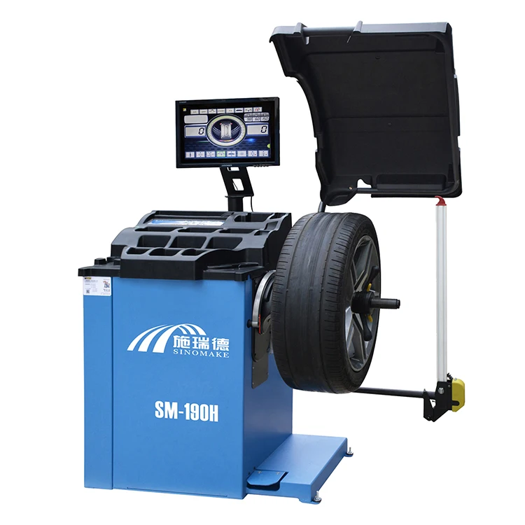 SM-B190H wheel balancer and alignemnt machine with laser point  balancing speed 140rpm standby mode