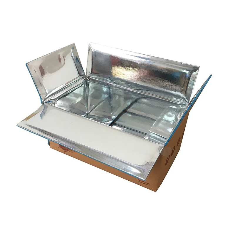 Custom Printed Foil Lined Thermal Packaging Insulated Boxes For Fruit Vegetable Seafood Frozen Meat Delivery