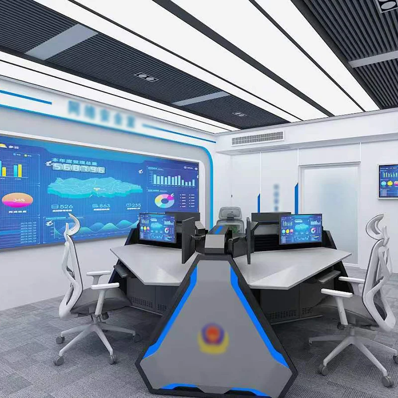 Hot sale Control Center Led Computer Console Desk Commercial Desk Monitor Console Display Bracket Workstation