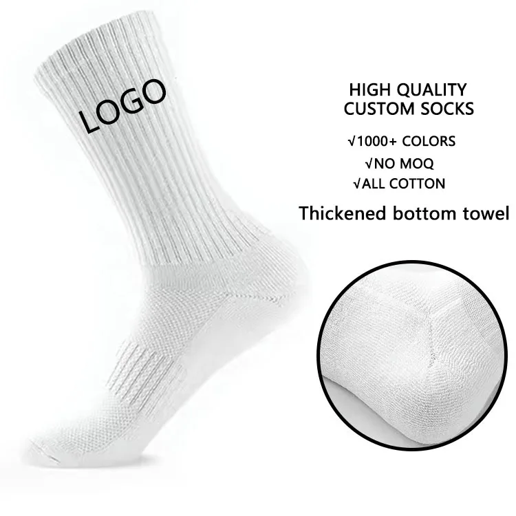 High quality fashion anti slip crew cotton print with logo compression men designer sport custom socks & hosiery