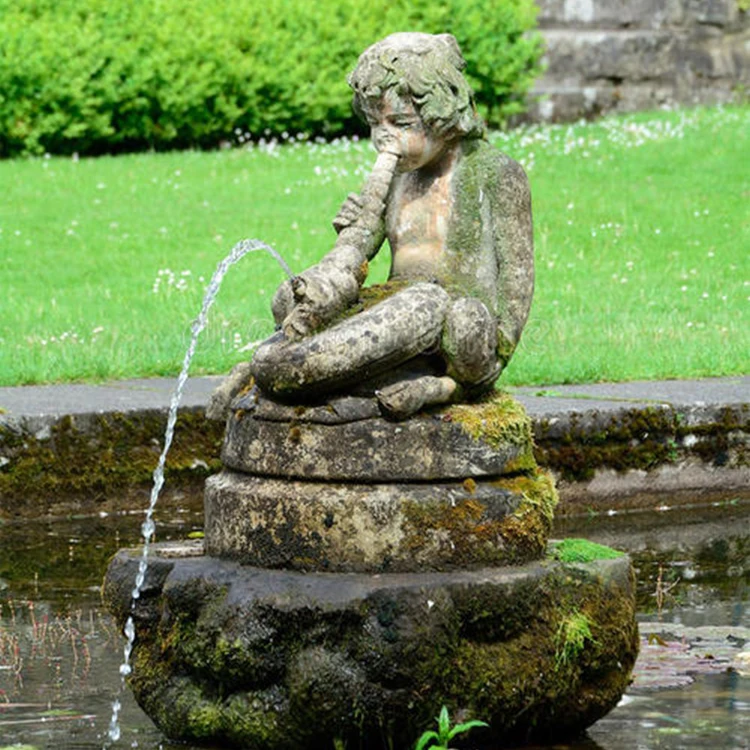 FREE DESIGN Outdoor Garden Animal Granite Fairy Cow Water Fountain