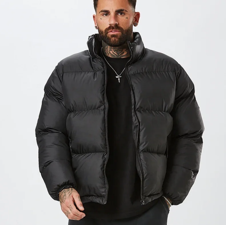 cheap Jacket customize logo new design  100% nylon soft warm coat 2021 New  Men Plus size puffer Jackets