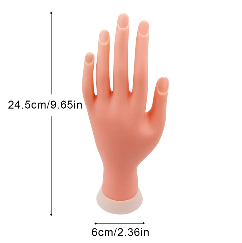 Practice Hand For Acrylic Nails Flexible Movable Hand Manicure Practice Tool Training Nail Hand Practice