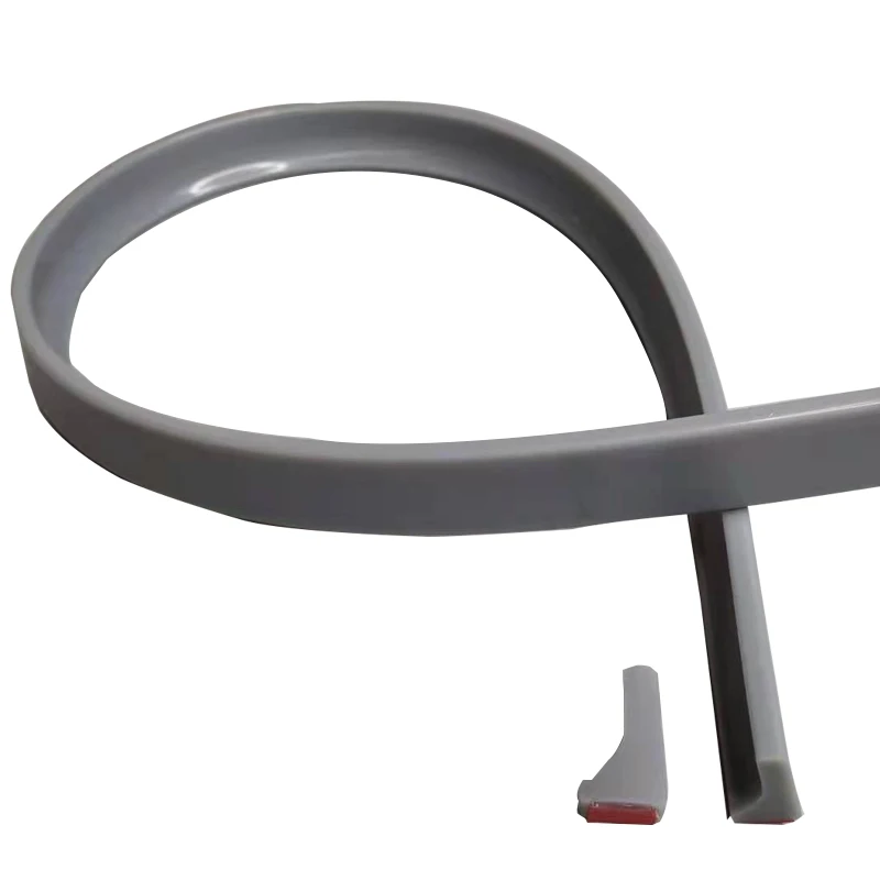 
Factory direct sales fixing water stopper silicone seal strip for shower threshold dam barrier 