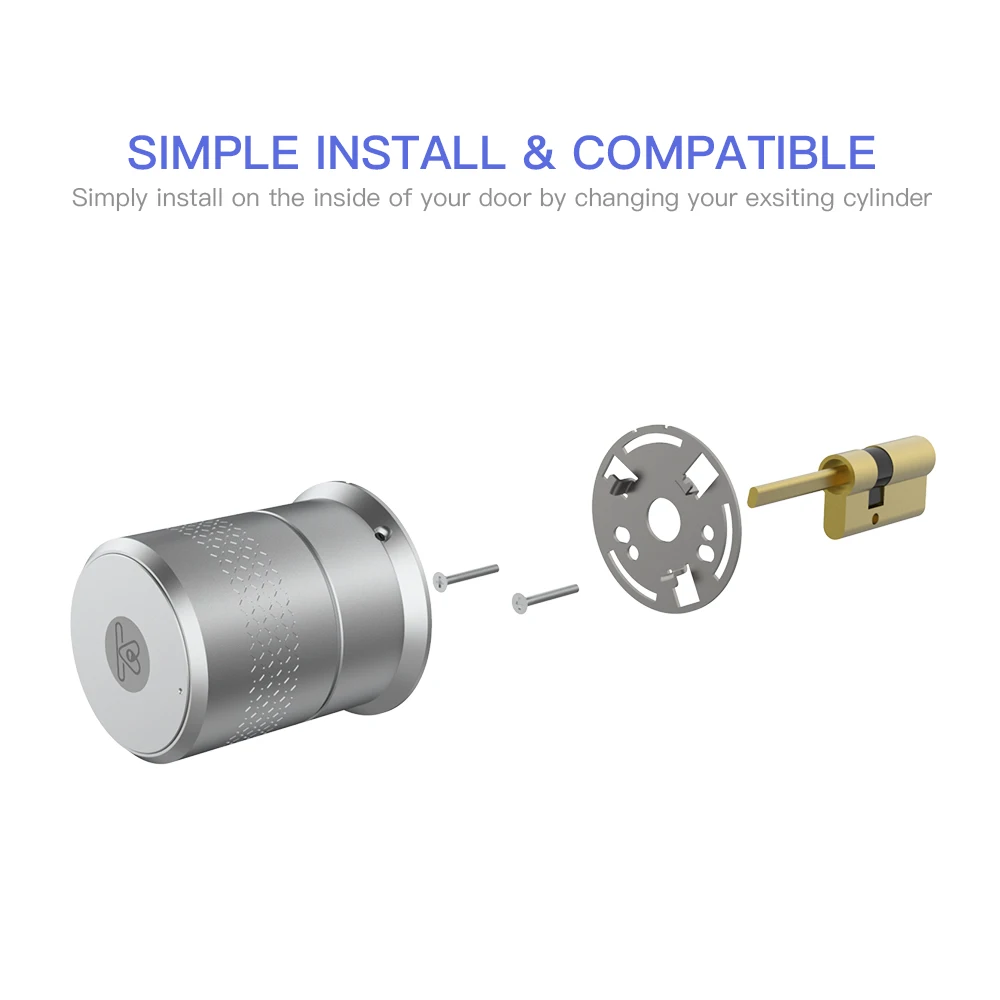 
M521 Big Motor Smart Lock Cylinder Support Multi-point Mortise Lock Auto Smart Door Locks for wooden doors 
