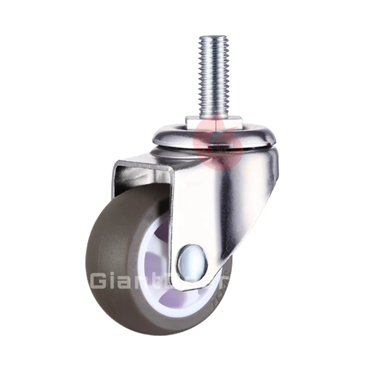 Customized Top Quality 2 Inch 50mm Silicone Caster Solid Stem 16mm M6 M8 M10