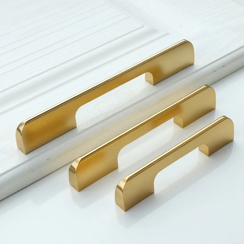 Light luxury furniture hardware metal part wardrobe closet dresser cabinet door drawer pull handles