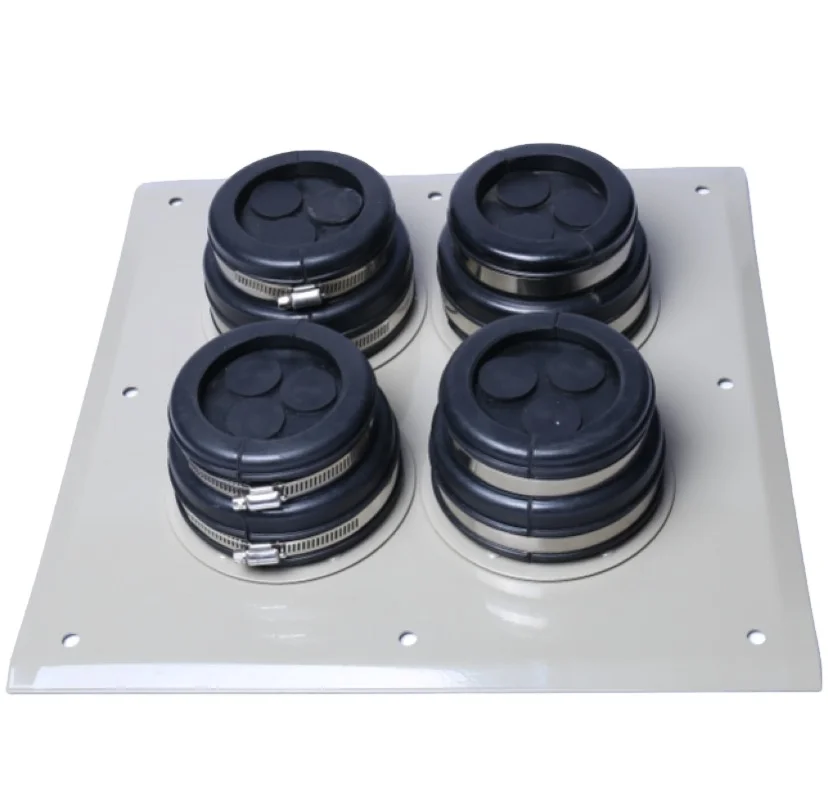 Cable feeder window cable wall entry