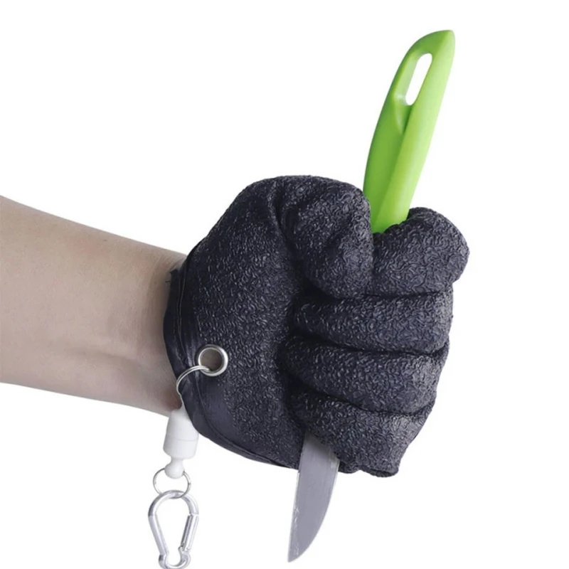 Non Slip Latex Fishing Gloves Waterproof Outdoor Fishing Casting Glove With Magnet Latex Hand from Puncture Fishing Tool