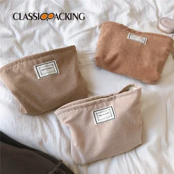 Коричневая Вельветовая косметичка для путешествий BSCI ISO Sedex Disney FAMA