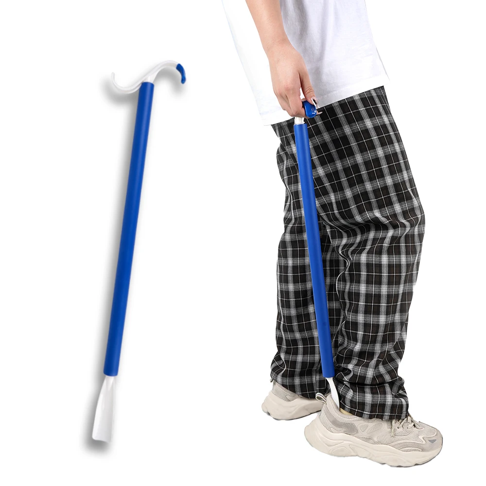 S-King Long Dressing Stick with Shoe Horn with Sock Removal Tool Adjustable Extended Dressing Aids