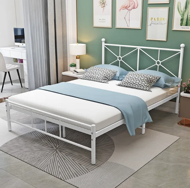 Kainice Adult Iron Bed China Factory New Design Double Metal Bed High quality