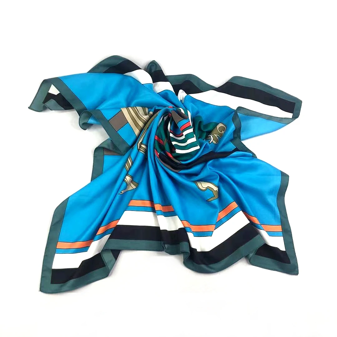 New Product Custom Design Scarves Printed Women Square Scarf