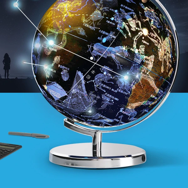 Dipper LED Desktop 3-in-1 reading world map globe  Russian language customizable