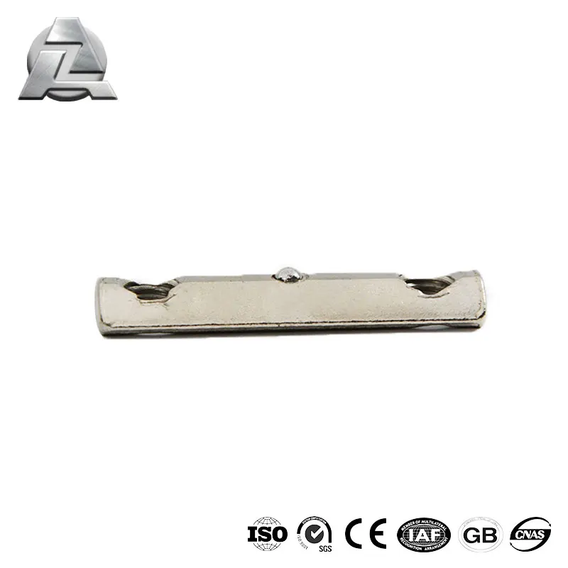 Aluminum 20 30 40 45 series tslot t slot profile accessories 2 hole steel m4 m5 m6 m8 m10 roll in t nut tnut with spring ball