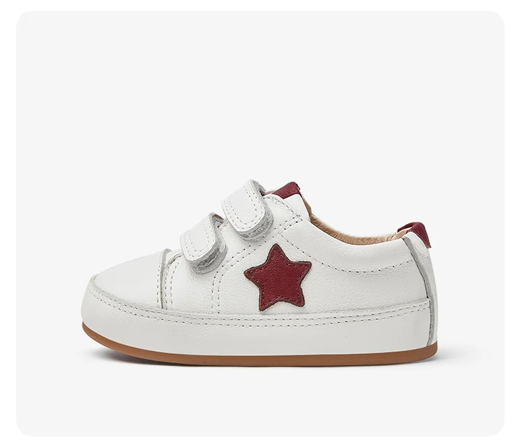 Baby Girls Boys Casual Shoes Soft Rubber Sole Anti-Slip Star Leather Sneakers for Toddler