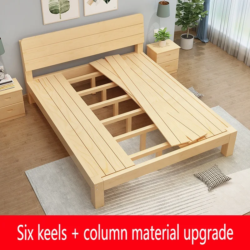 High-quality solid wood modern bed made in China