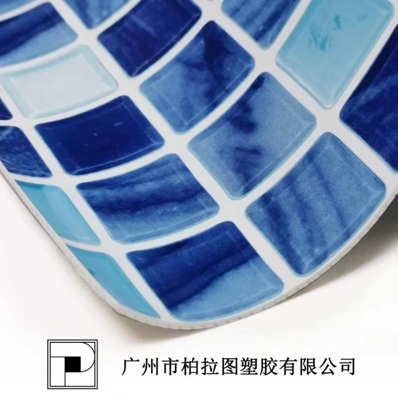 
environment friendly 3d pvc plastic mosaic durable anti mildew anti chlorine waterproof swimming pool liner 