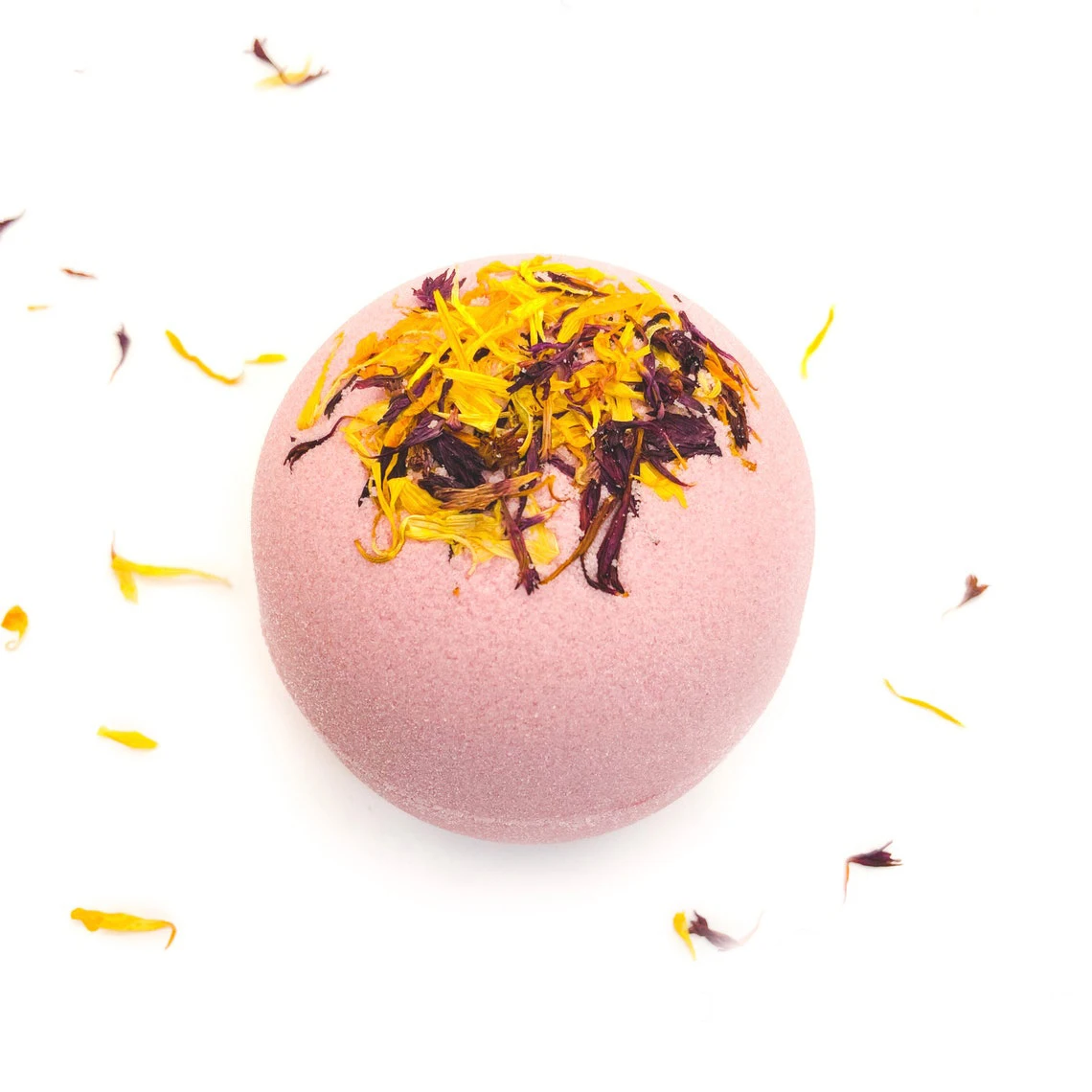 Wholesale Large Handmade Organic Pink Passionfruit Rose Scented Bath Bombs Bulk Buy