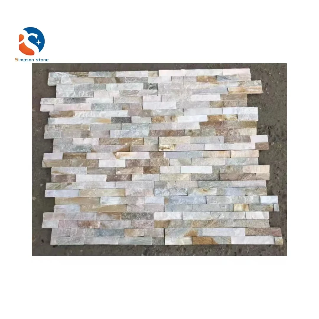 Outdoor Decoration Wall Tiles Slate Stone Natural Culture Stone Three Plywood Natural Surface Garden Color Cut