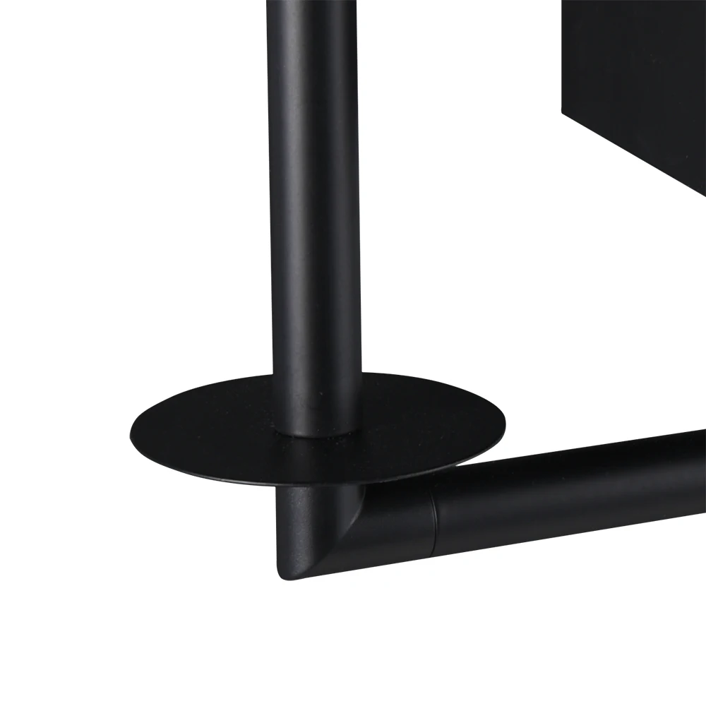 Bathroom black toilet paper roll holder with shelf