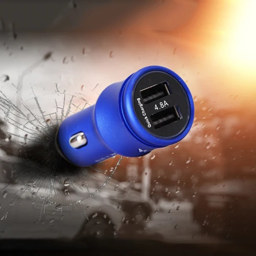 Автомобильное зарядное устройство VEECLE 5V 2.4A с двойным USB-разъемом плетеным проводом 3 в 1 зарядный кабель для iphone samsung