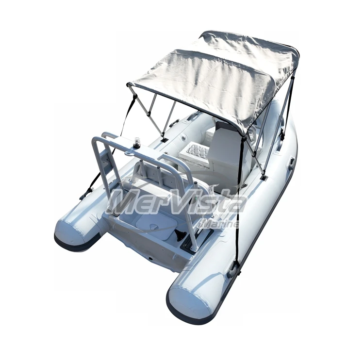 Дешевая 12-футовая rib360 роскошная Корейская лодка с алюминиевым корпусом и навесом от солнца