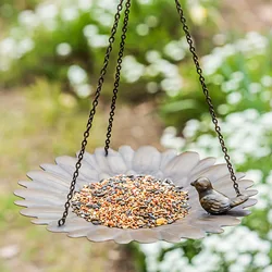 Hanging Garden Metal Bird feeder with Daisy design Garden Supplies Backyard Patio Decor Garden landscaping&decking