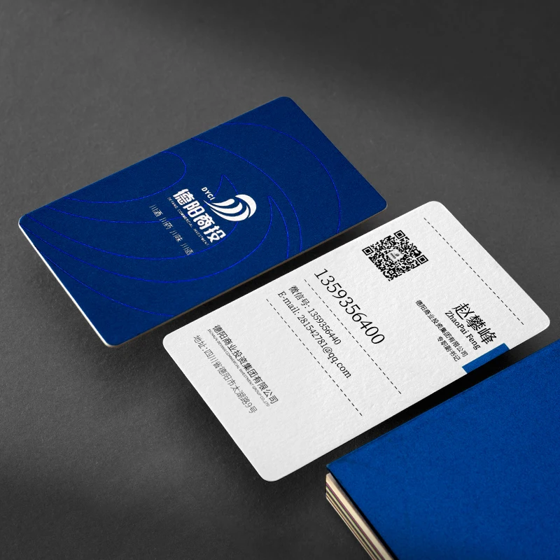 Wholesale 600gsm luxury personalizes Custom embossed Letterpress Printed Calling Cards for small business