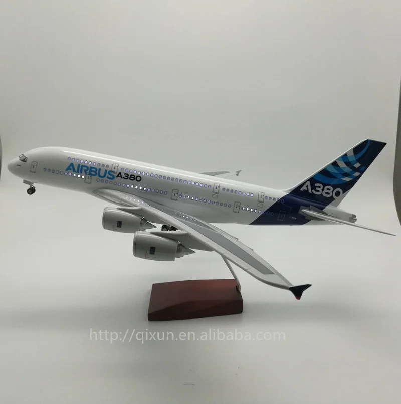 Resin Material Large Scale 1:200 37cm A380 Airbus Prototype Model Airplane Aircraft A380